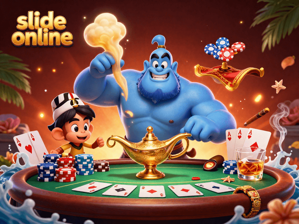 Engage with exciting slide online gameplay featuring dynamic characters and vibrant casino elements.