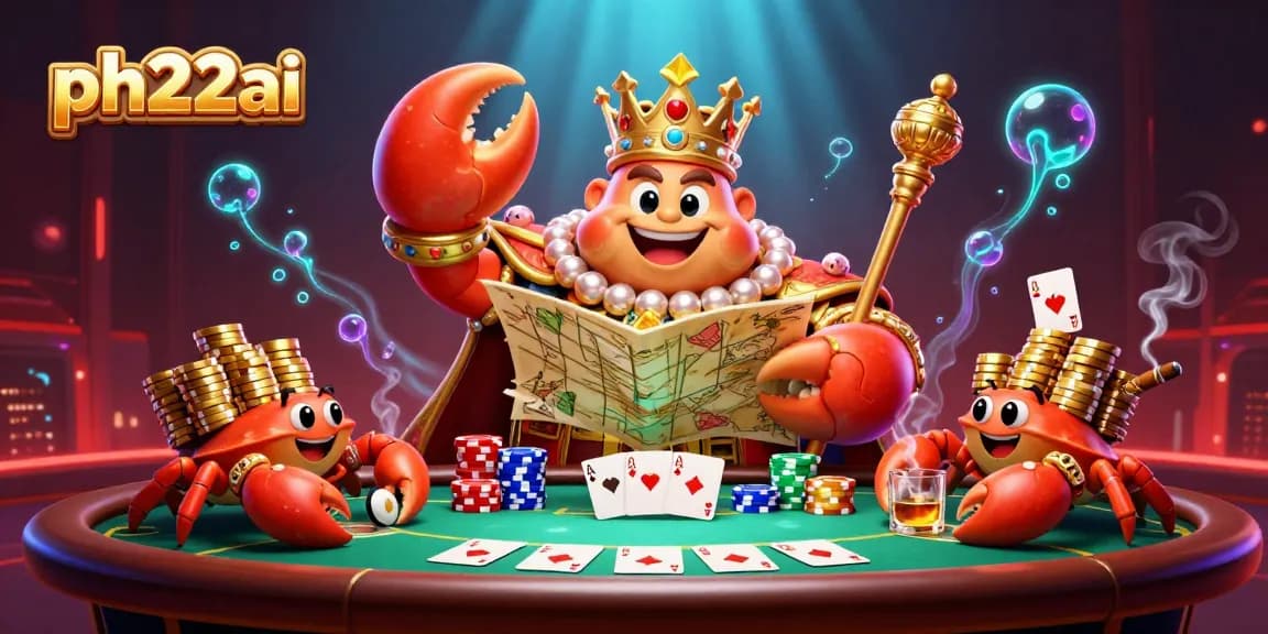 Experience thrilling gameplay at ph22ai with a vibrant 3D illustration featuring fun gaming elements.