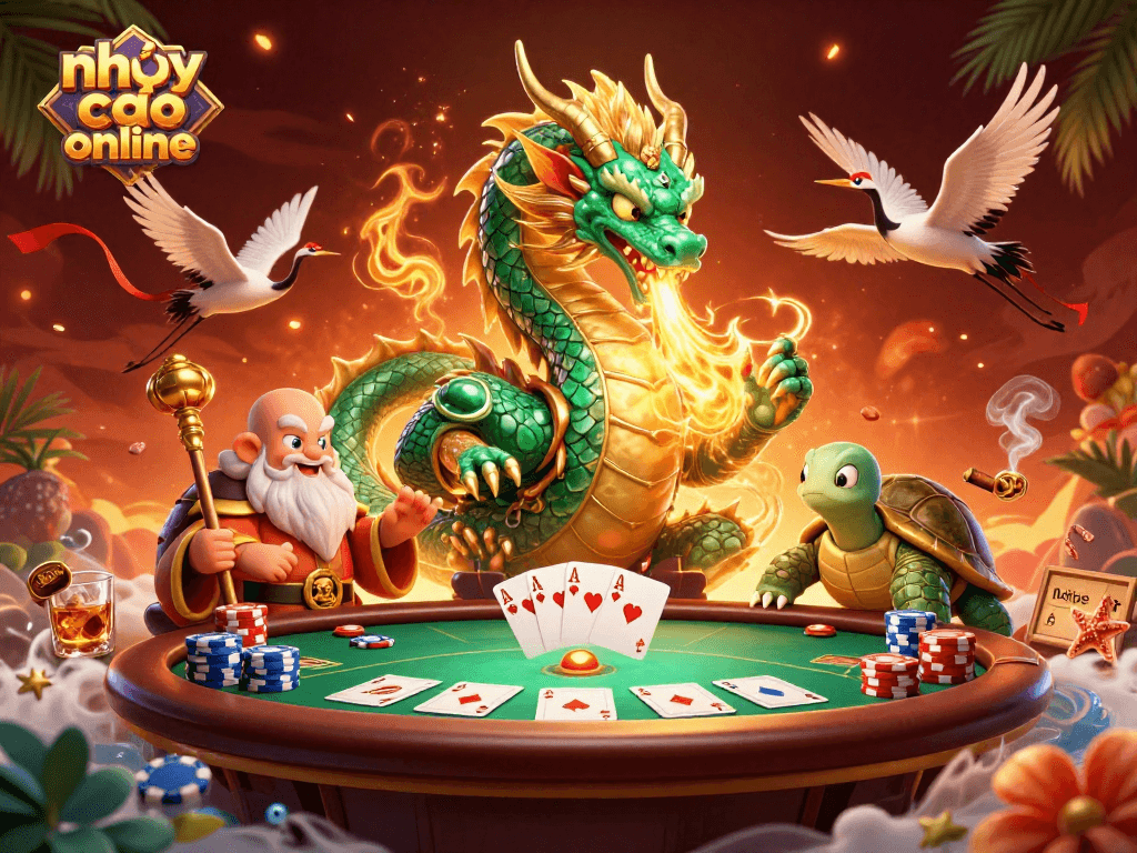 Experience thrilling gameplay in nhảy cao online with a dynamic 3D illustration of vibrant casino elements.