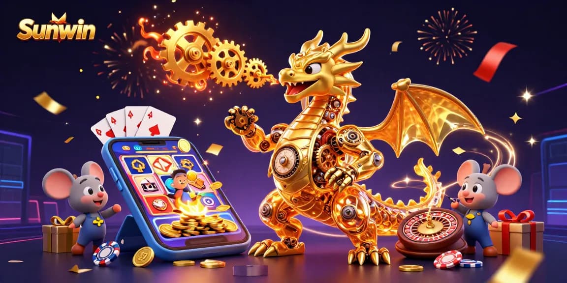 Experience vibrant gameplay with Sunwin's golden dragon, slot games, and casino excitement.