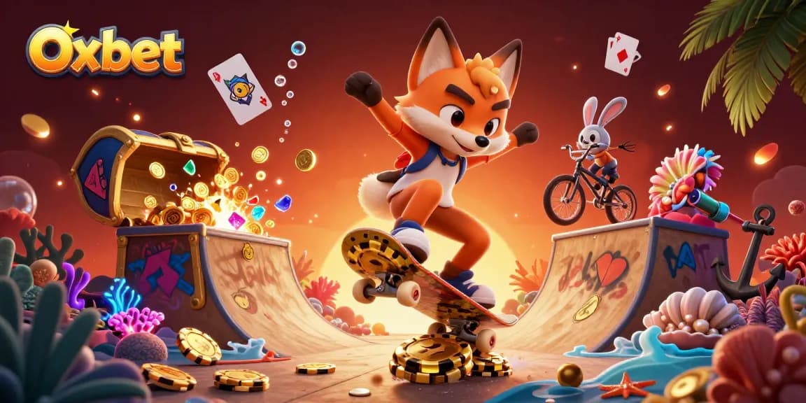 Experience exhilarating wins at Oxbet with vibrant 3D casino gaming illustrations.