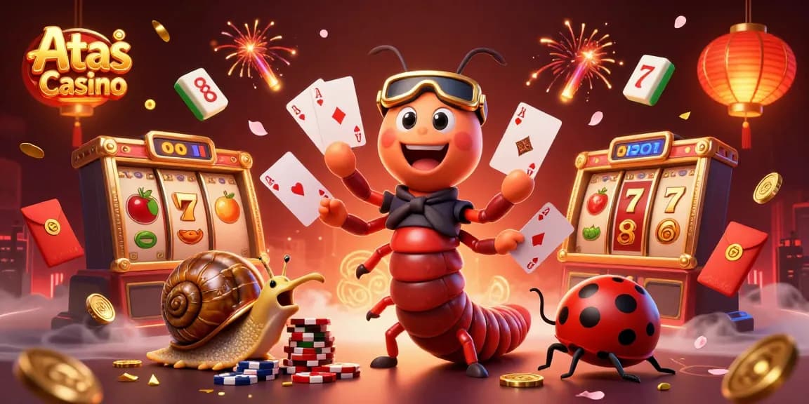 Experience thrilling action at Atas Casino with vibrant characters and rich gaming elements.