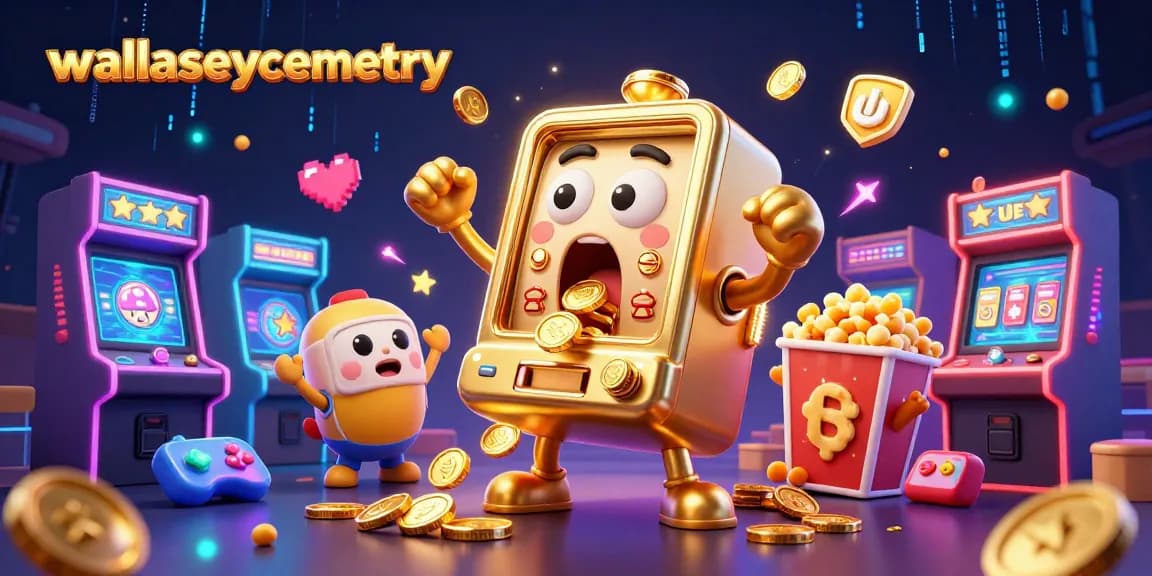 wallaseycemetery highlights a jackpot scene with vibrant, animated slot machines celebrating their win.