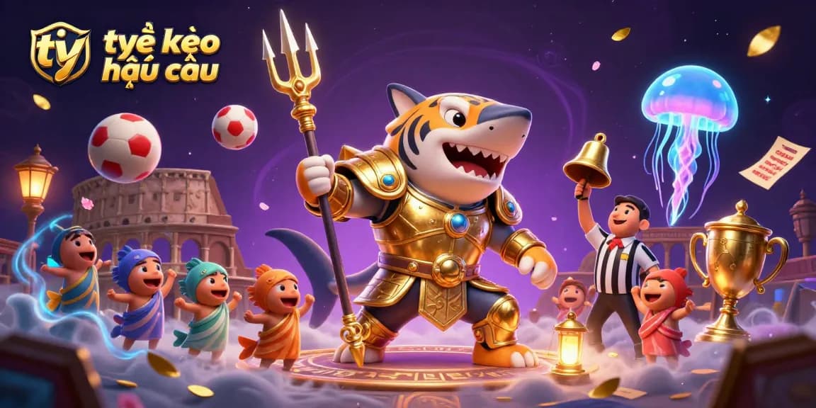 Experience tỷ lệ kèo nhà cái in dynamic underwater betting scene with vibrant sports elements.