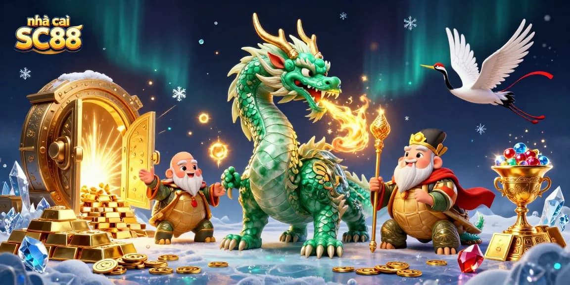 Experience thrilling gameplay at nhà cái SC88 with a vibrant 3D illustration showcasing casino elements and exciting characters.