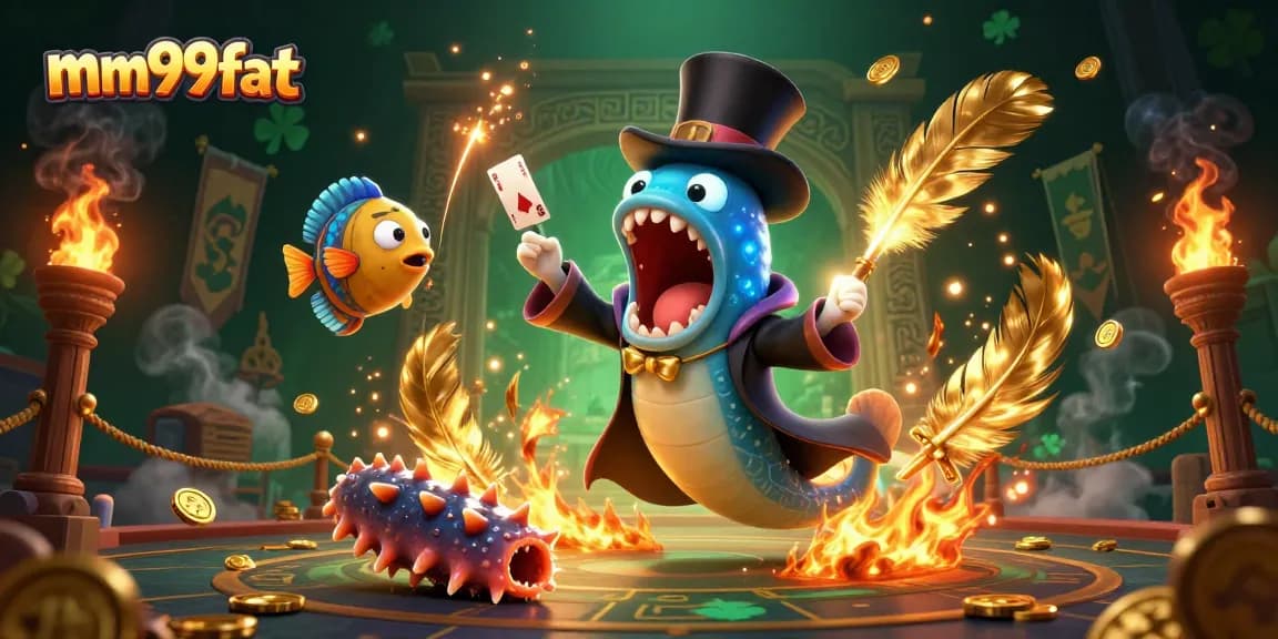 Engage in thrilling gameplay at mm99fat with an exciting magical card act underwater.