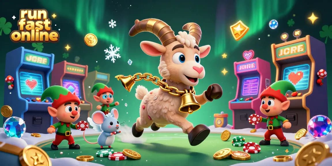 Experience the excitement of run fast online as whimsical characters engage in thrilling casino activities, maintaining order amidst chaos.