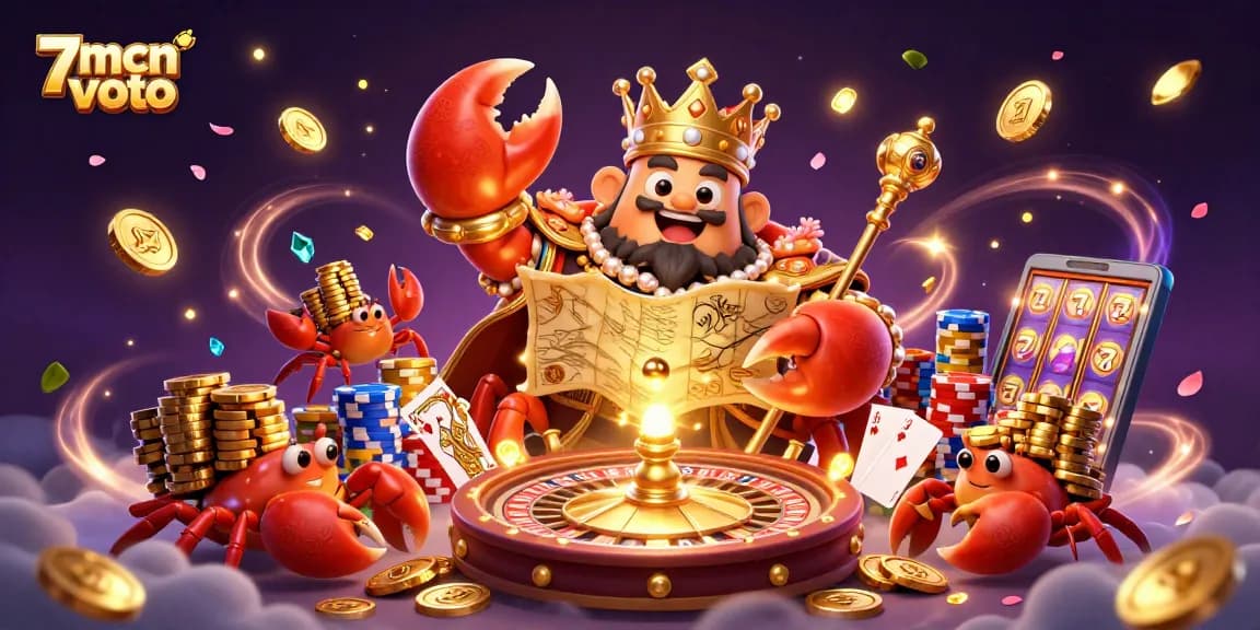 Experience thrilling wins with 7mcn voto, featuring dynamic casino elements in vibrant illustration.