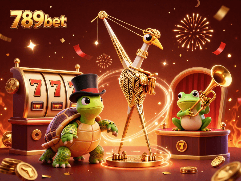 Engage with the exciting action at 789bet through a vibrant 3D casino scene featuring iconic characters and elements.