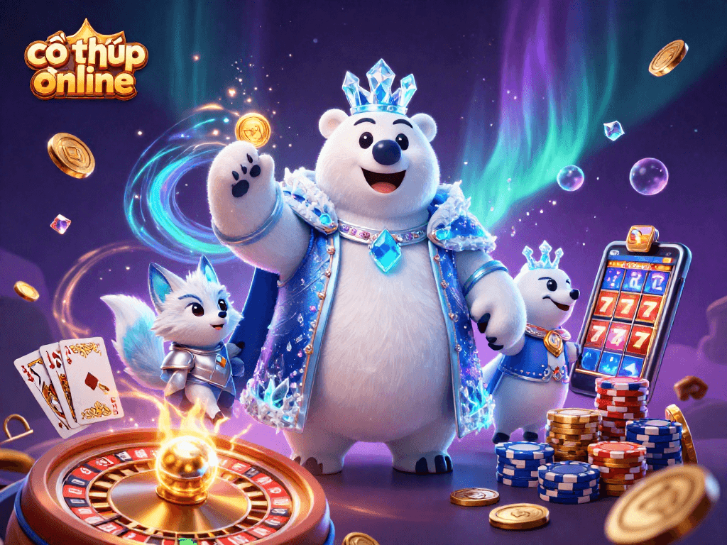 Experience thrilling gameplay with cờ tỷ phú online, featuring animated characters and dazzling casino elements.