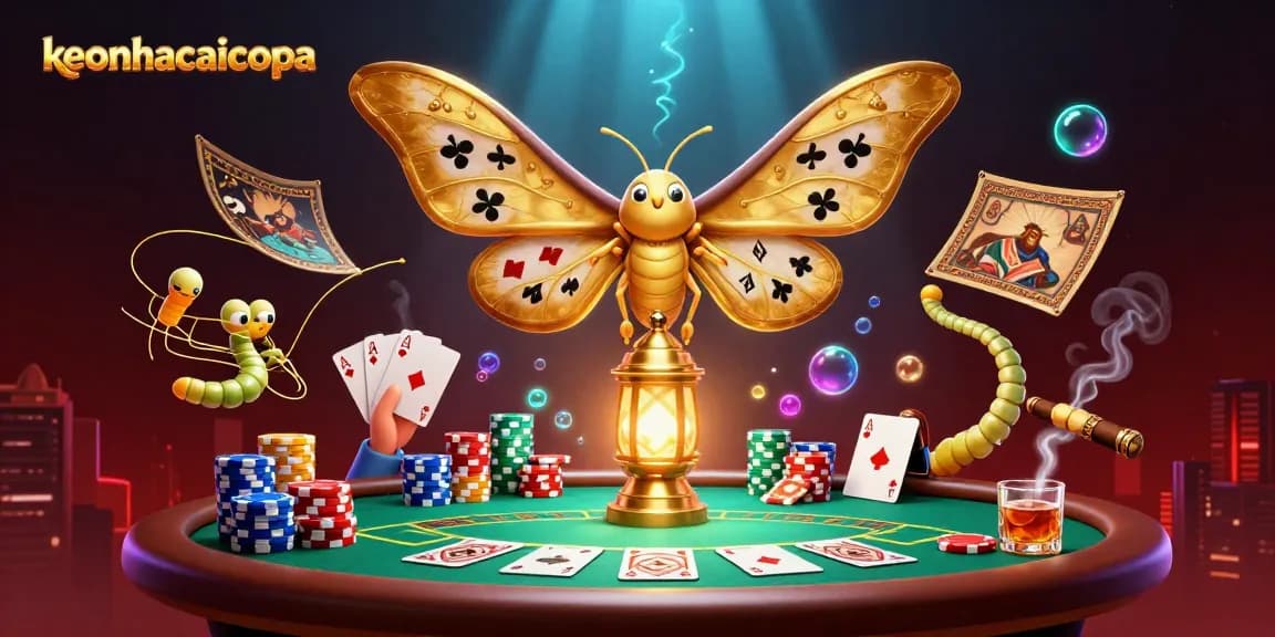 Experience keonhacaicopa with an engaging illustration of a vibrant casino scene filled with poker excitement.