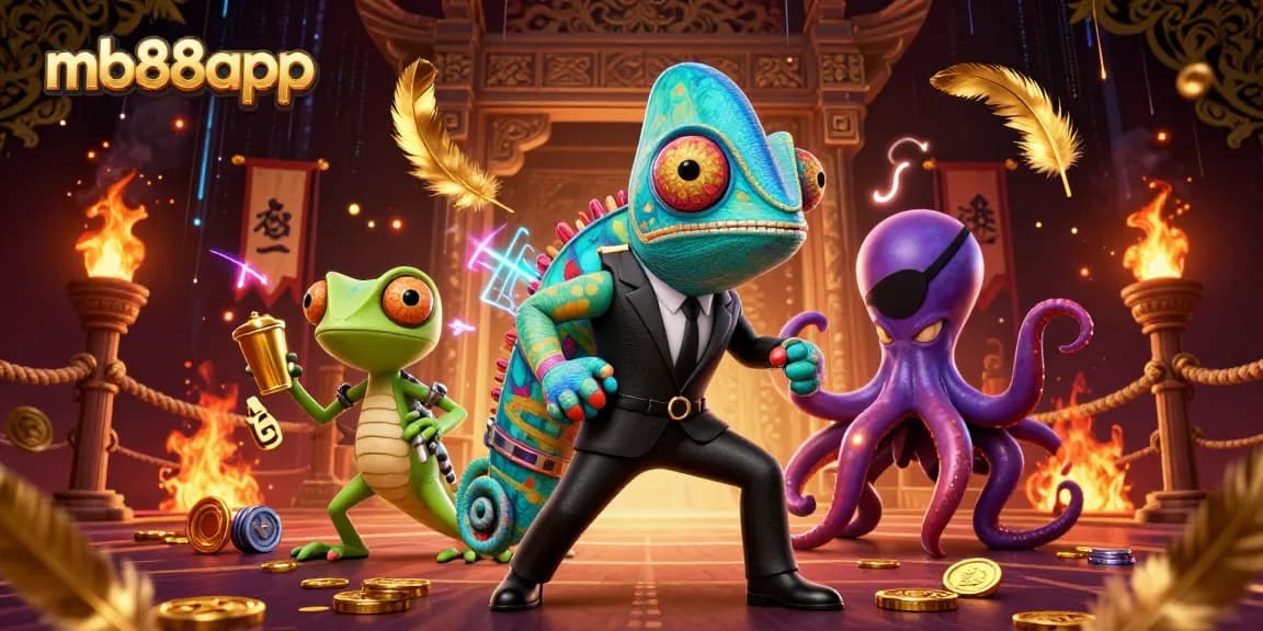 Win big at mb88app with thrilling games and vibrant casino action in a 3D illustration.