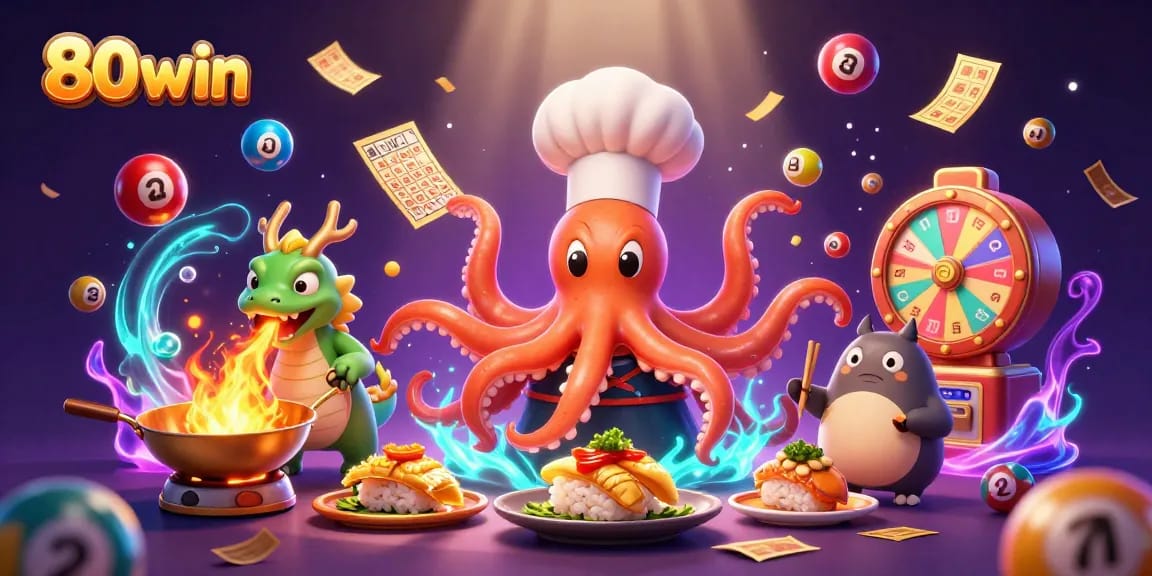Engage in the thrilling world of 80win where luck meets skill, featuring unique gaming characters.