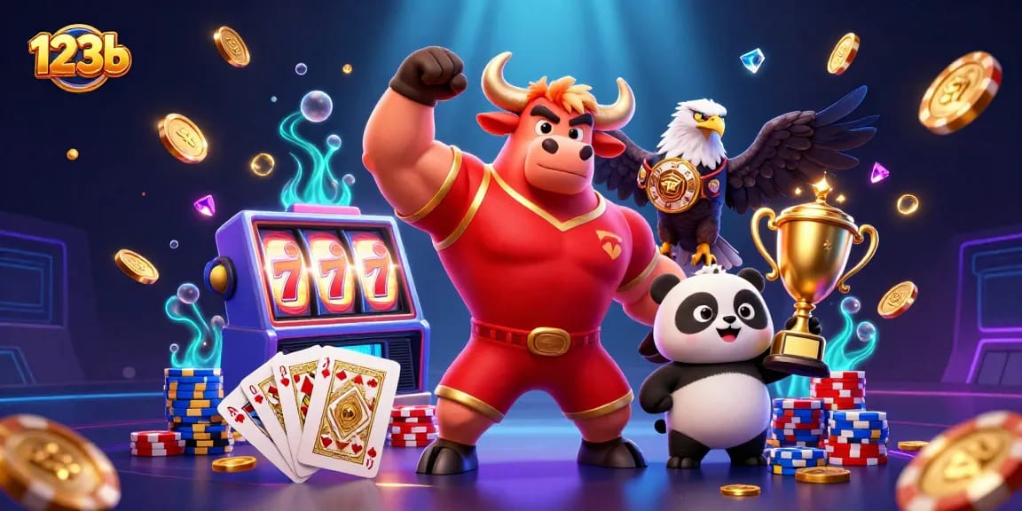 Experience the thrill of 123b casino game excitement with vibrant characters and action-packed elements.