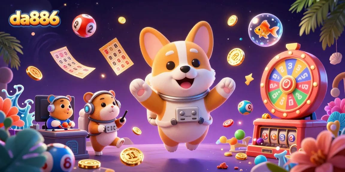 Engage in thrilling gameplay at da886 with an astronaut corgi exploring a casino adventure.