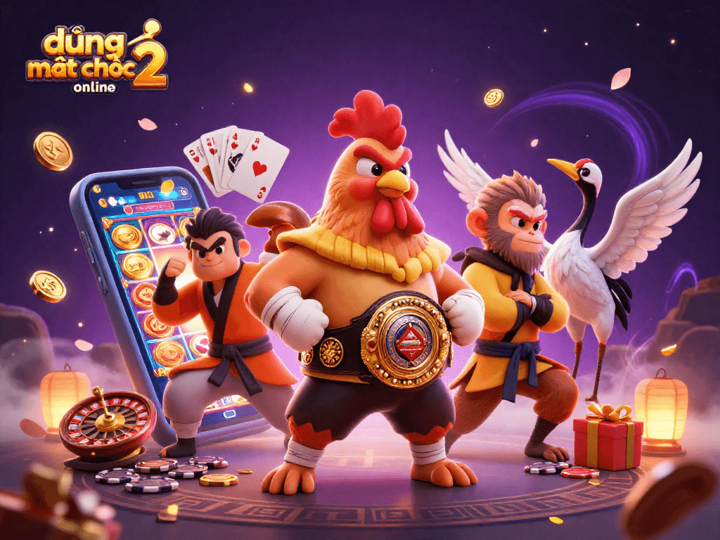 Play exciting games like đường mạt chược 2 online amidst colorful casino elements and engaging characters.
