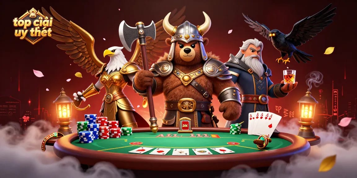 Experience the thrill of top nhà cái uy tín through this dynamic poker scene featuring legendary characters.