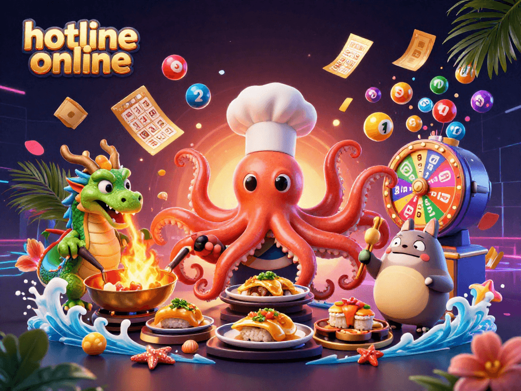 Experience the excitement of hotline online as colorful balls bounce around a dynamic casino scene.