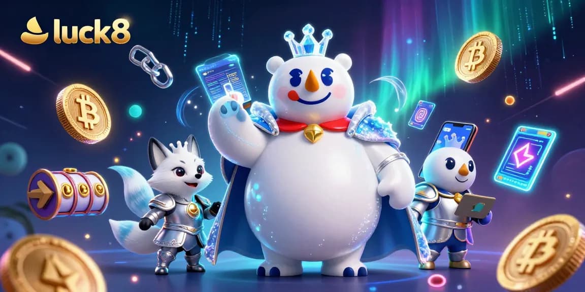Play thrilling games on luck8 with vibrant slots and jackpots in a magical 3D scene.