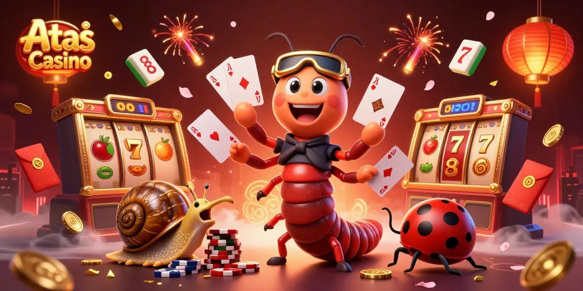 Experience thrilling action at Atas Casino with vibrant characters and rich gaming elements.