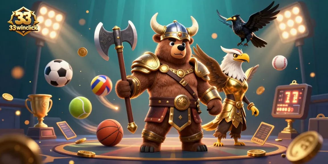 Engage with the thrilling world of 33winclick through this dynamic 3D casino scene.
