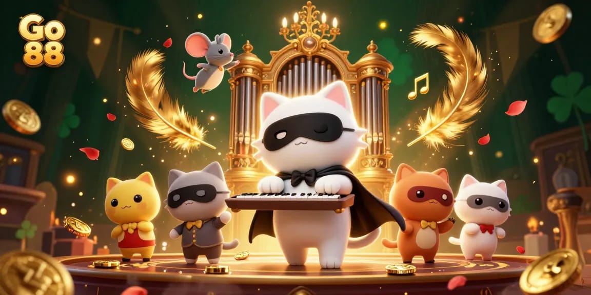 Experience the thrill of Go 88 with a vibrant casino scene featuring engaging characters and dynamic elements.
