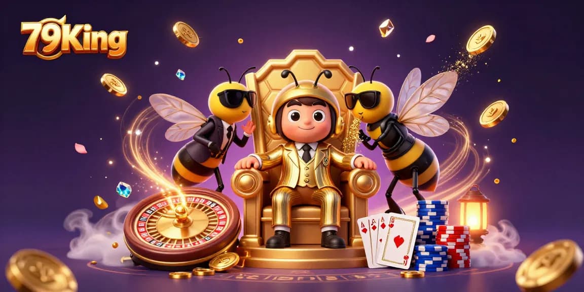 79King casino scene featuring a mob boss, wasp bodyguards, and a butterfly informant amidst dynamic gambling elements.