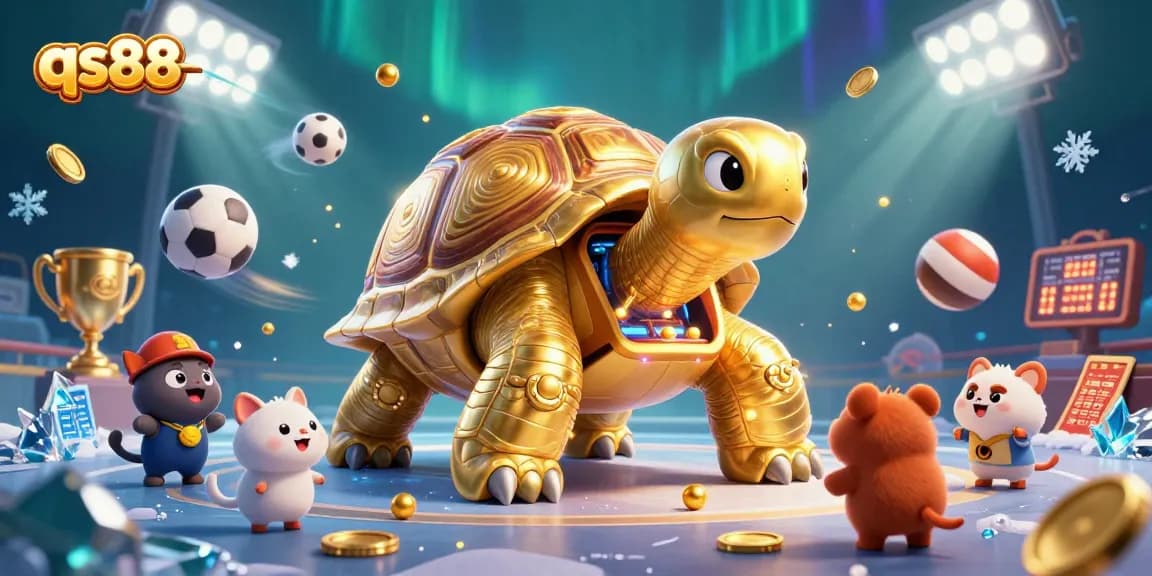 Play exciting games at qs88 with a colossal golden tortoise pinball machine and joyful animals.
