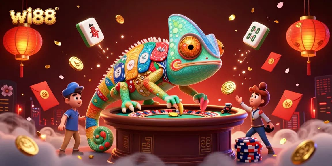 Experience winning on the vibrant wi88 casino with dynamic scenes of gaming excitement.