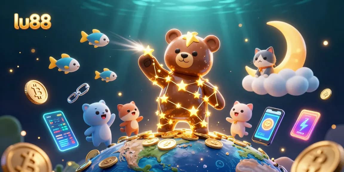 Engage in thrilling gaming within lu88's rich casino experience featuring vibrant cosmic elements.