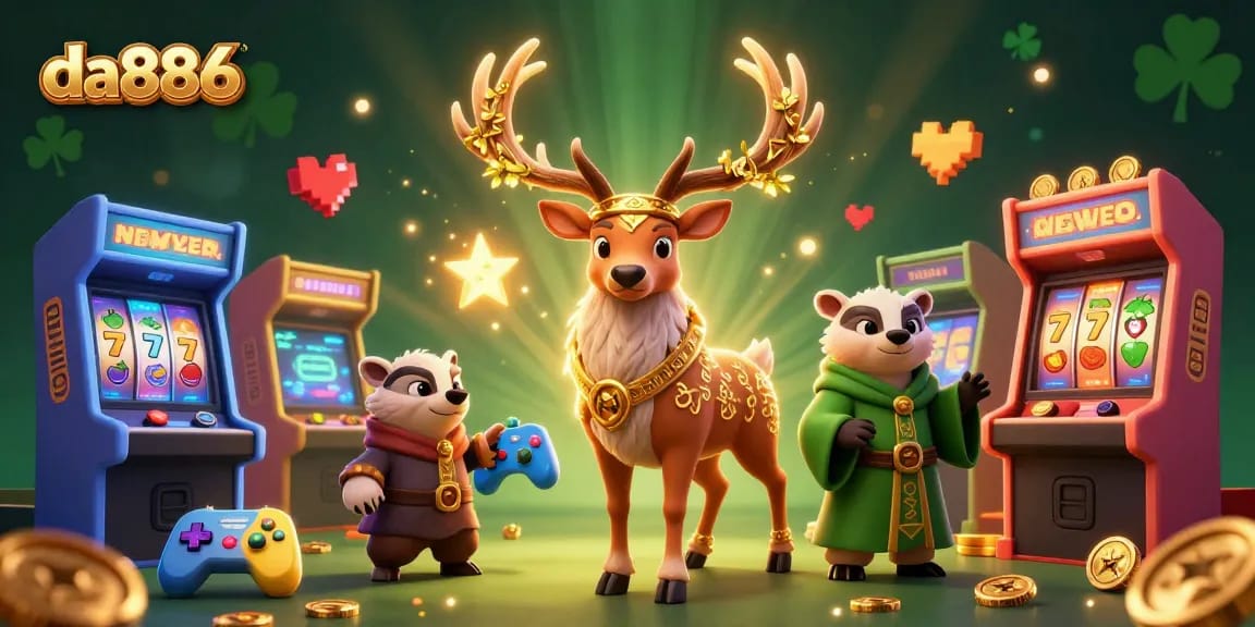 Engage with da886's thrilling casino experience featuring vibrant gaming elements and enchanting characters.