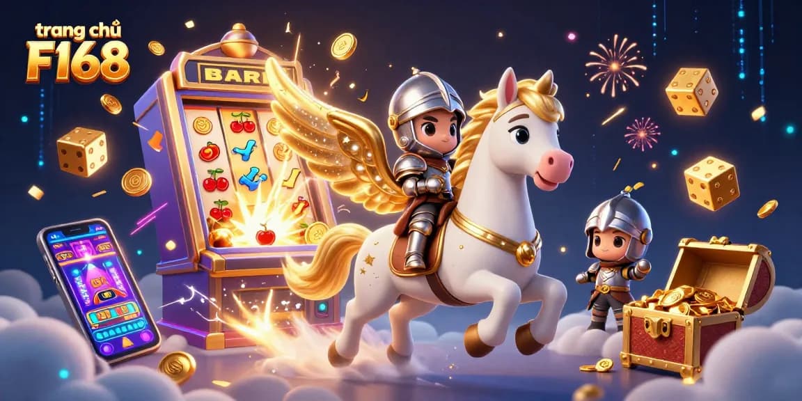 Experience excitement at trang chủ F168 with a dynamic 3D casino illustration packed with games and rewards.