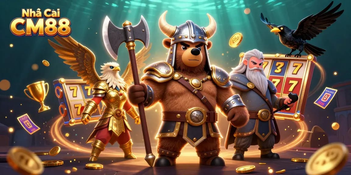 Experience the thrill of Nhà Cái CM88 with engaging slot games and vibrant casino elements.