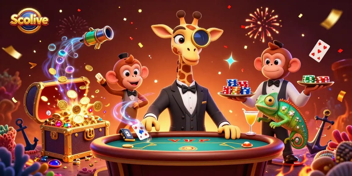 Socolive offers thrilling betting action with a high-roller giraffe and vibrant casino elements.