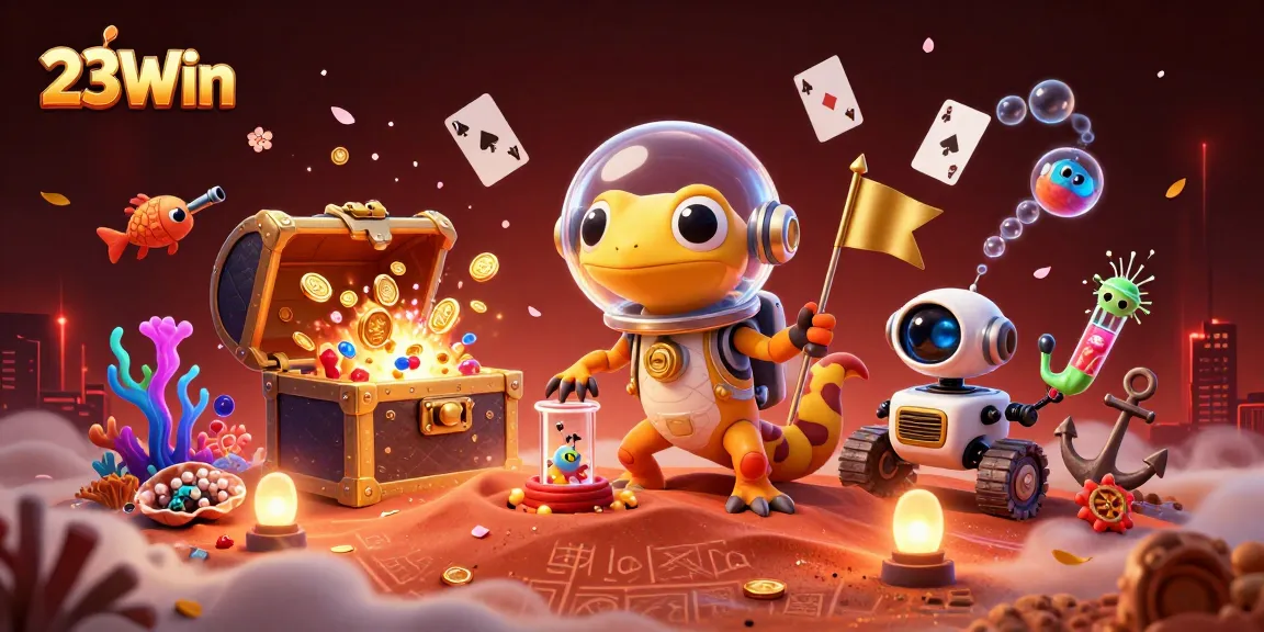Experience thrilling wins at 23Win with an extraordinary golden casino scene on Mars.