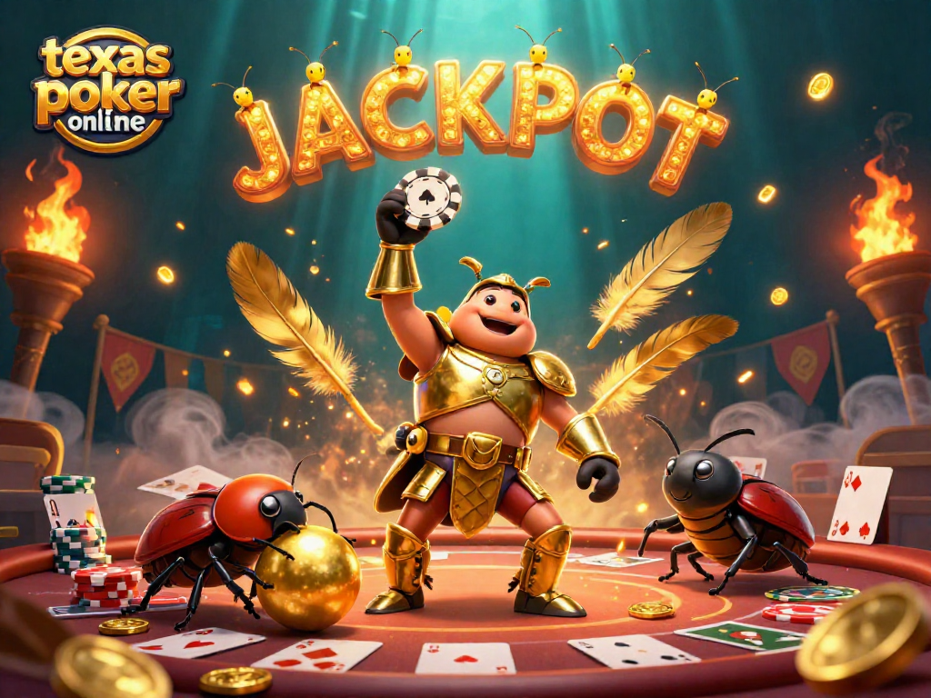 Experience the thrill of texas poker online with vibrant characters and energetic gameplay elements.
