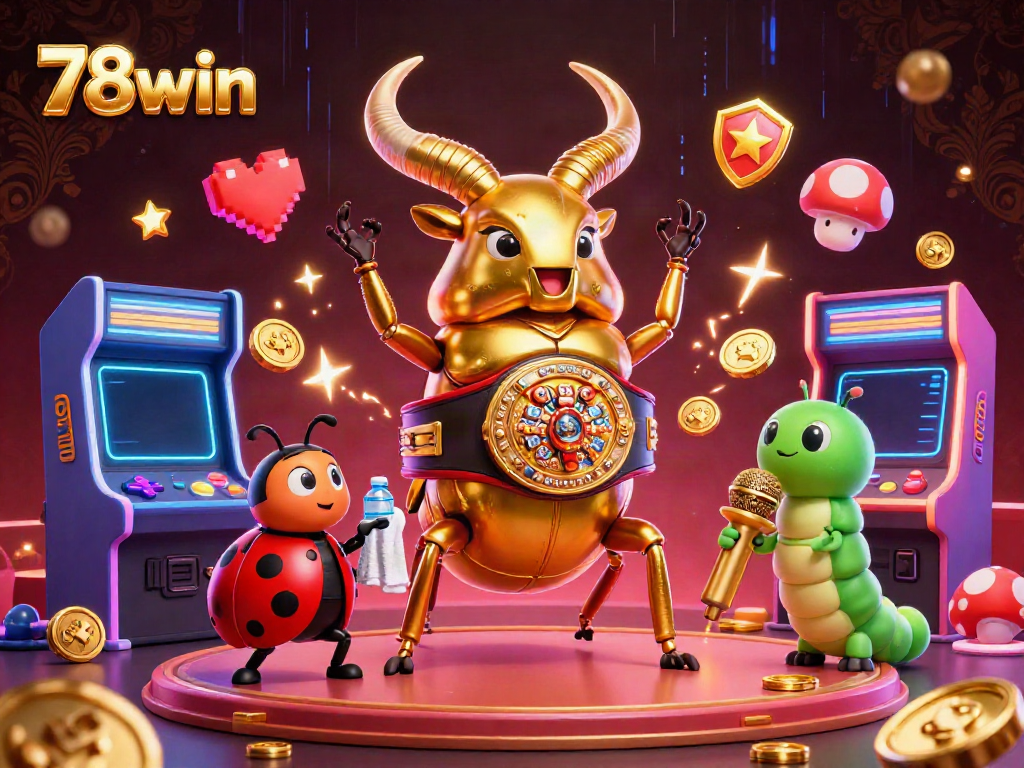 Engage in thrilling gameplay at 78win with vibrant arcade-themed casino elements.