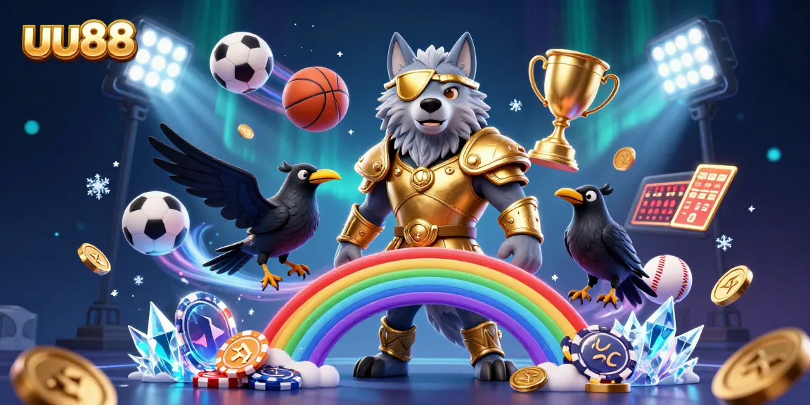 Experience the thrill of uu88 casino games with dynamic champions on a casino chip rainbow bridge.
