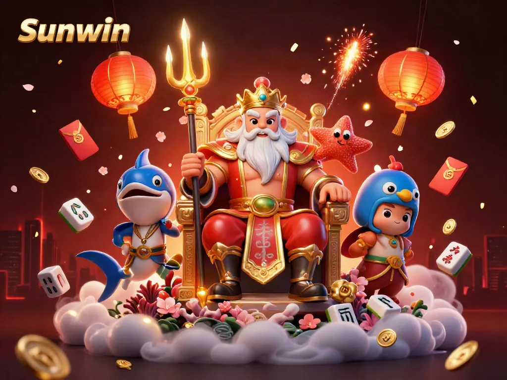 Experience thrilling moments at Sunwin with vibrant characters in a lively casino atmosphere.