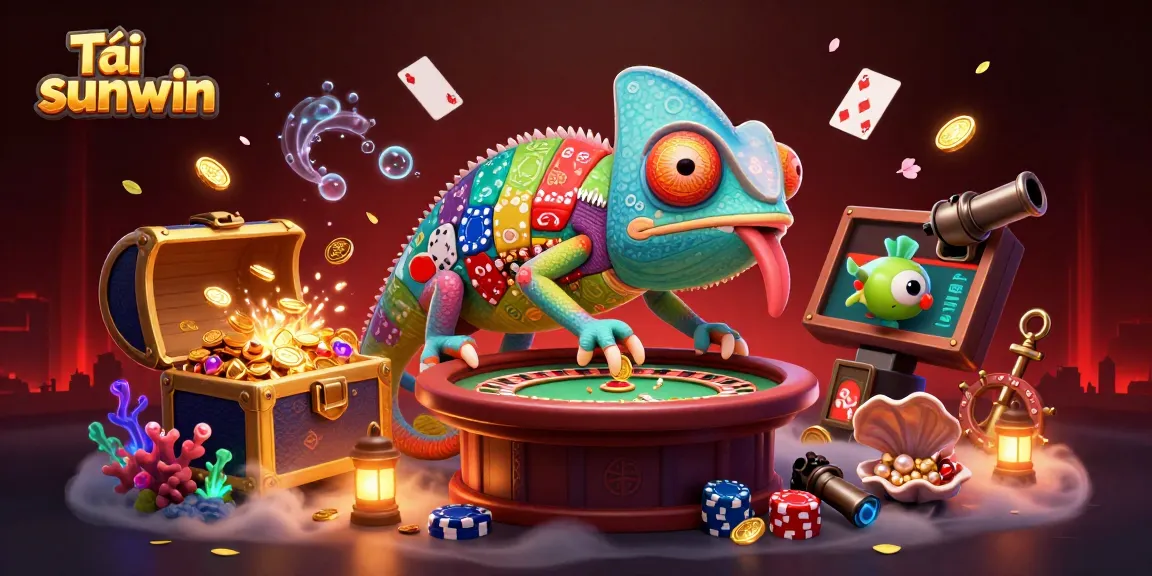 Experience the thrill of Tải sunwin with vibrant casino elements in an engaging 3D scene.