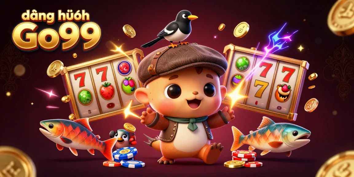 Experience đăng nhập Go99 with vibrant slot game action featuring cute characters and dynamic gaming elements.