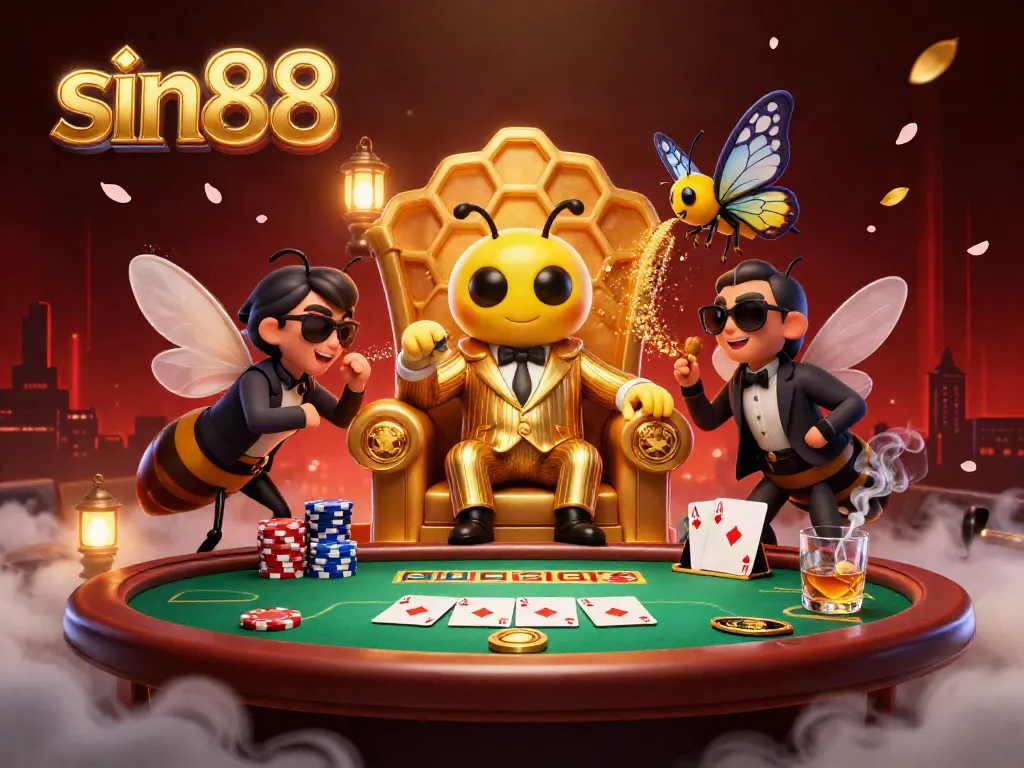 Experience thrilling gameplay with the sin88 mob boss and his crew at an energetic poker game.