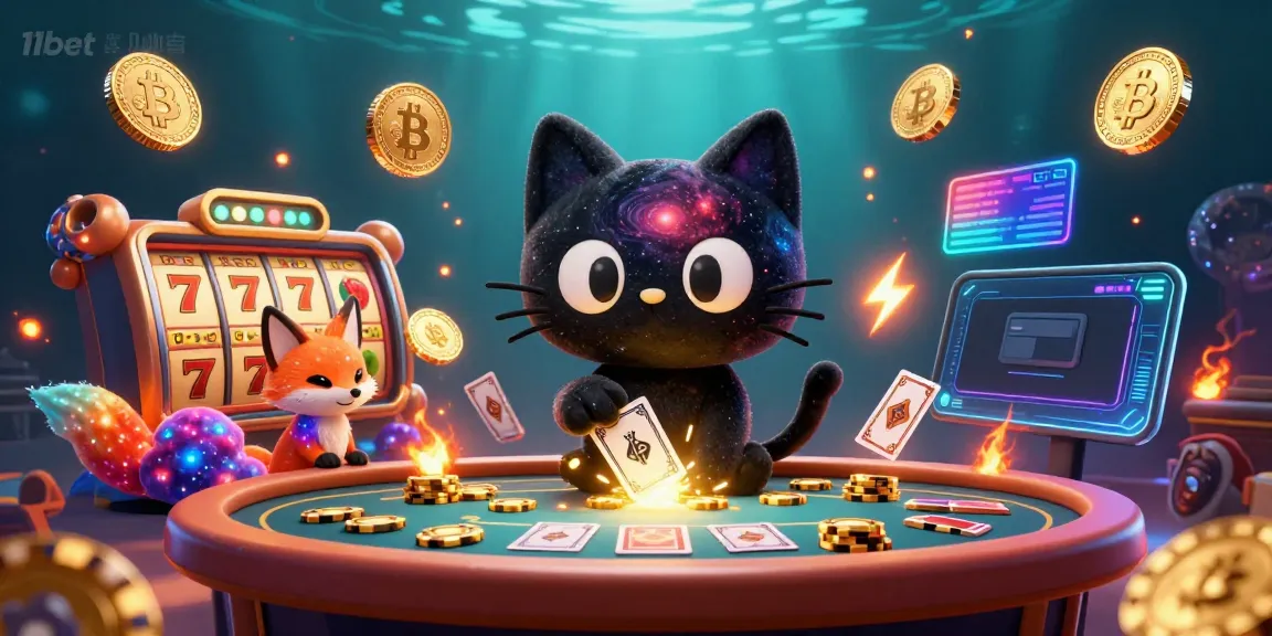 Engage with 11bet's cosmic casino world featuring vibrant characters and thrilling gaming elements.