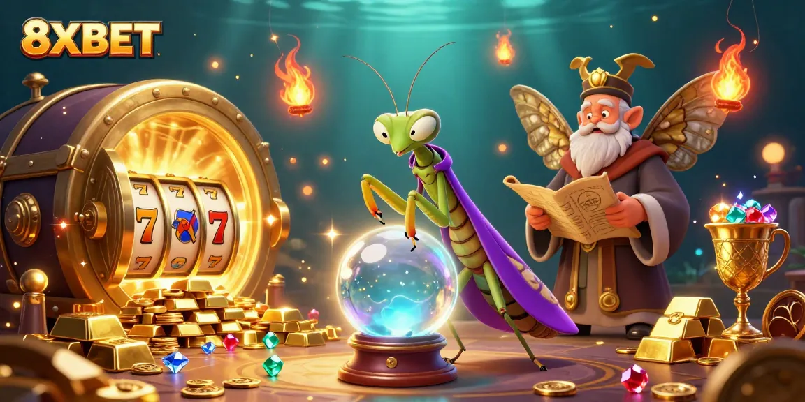 Experience thrilling gameplay at 8XBET with vibrant slot elements and rich casino treasures.