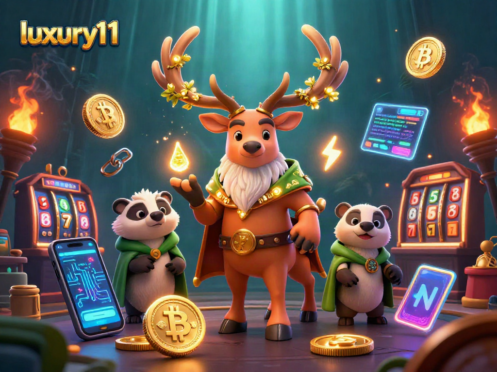 Engage with luxury111 in a vibrant casino realm featuring druidic elements and crypto themes.