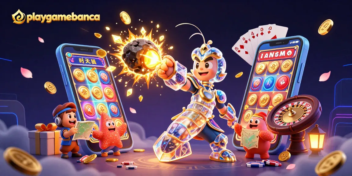 Experience the excitement of playgamebanca with a galactic samurai and vibrant casino elements.