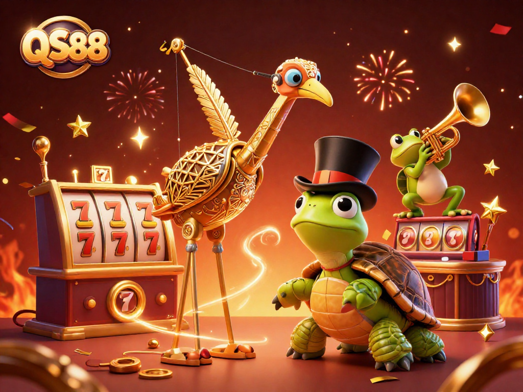 Join QS88's thrilling adventure with vibrant characters and captivating casino elements.