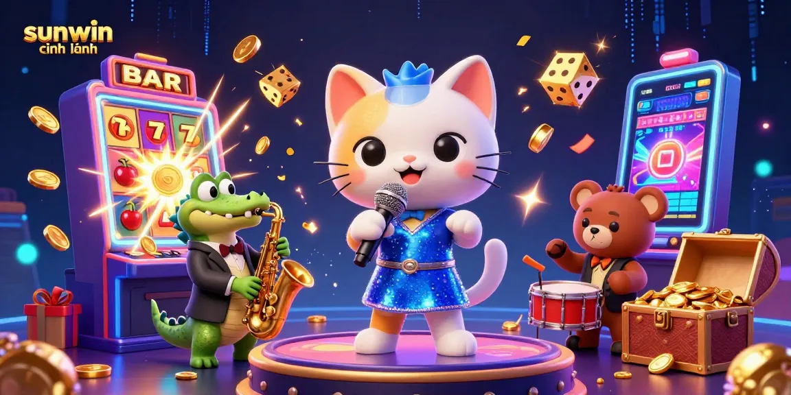Experience excitement at sunwin chính hãng with lively casino characters and dazzling jackpot scenes