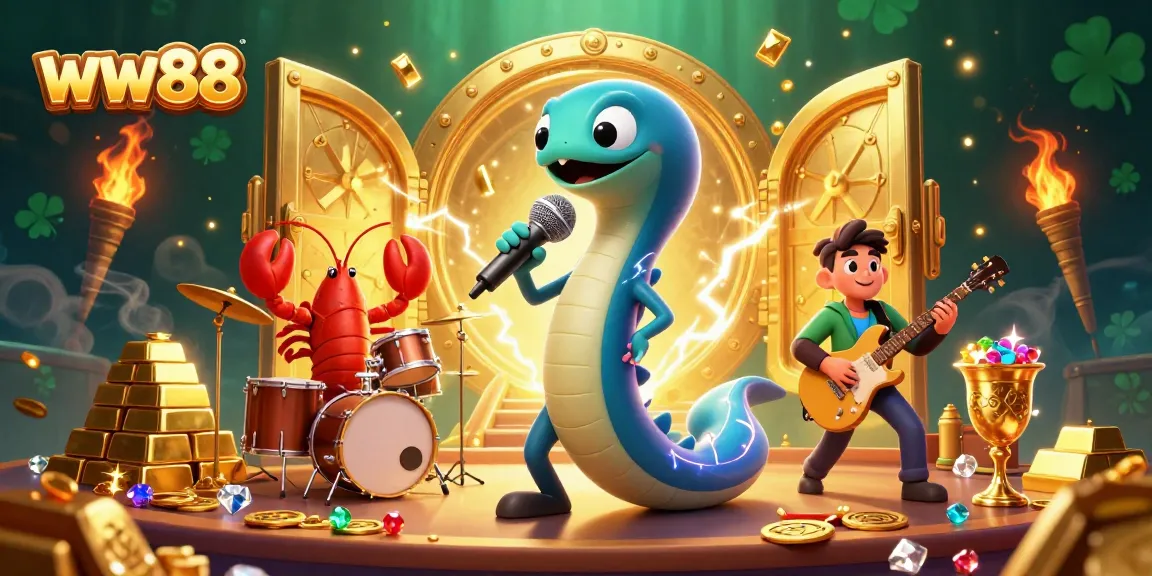 Experience the excitement with ww88's vibrant underwater casino featuring animated characters and rich treasures.
