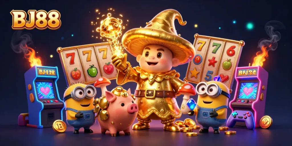BJ88 transforms ordinary elements into exciting casino action with vibrant slot machines and magical treasures.